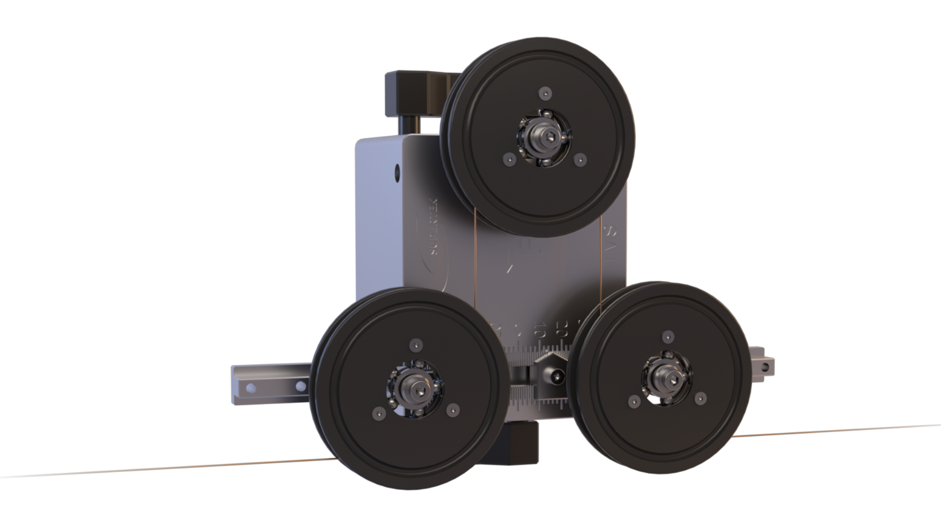 Zugspannungsmesser fuer Draht und Faser zur Messung der Drahtspannung oder Fadenspannung